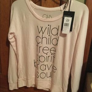 Woman’s XS Soft Fleece Jumper/sweater top Blush